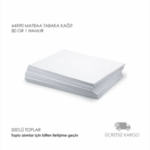 64X90 TABAKA KAĞIT 500'LÜ 80 GR 1 HAMUR