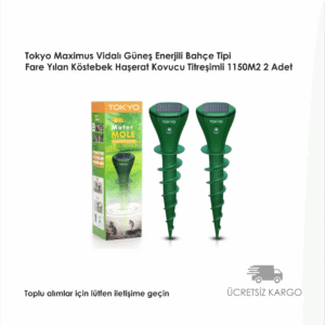 Tokyo Maximus Vidalı Güneş Enerjili Bahçe Tipi Fare Yılan Köstebek Haşerat Kovucu Titreşimli 1150M2 2 Adet